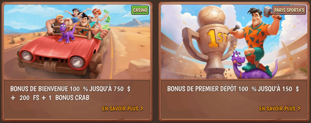 Bonus de bienvenue de casino StoneVegas